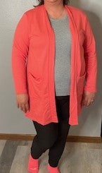 Coral Cardigan with Pockets